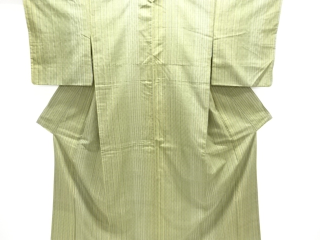 JAPANESE KIMONO / TSUMUGI / WOVEN WAVY STRIPE